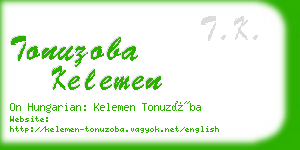 tonuzoba kelemen business card